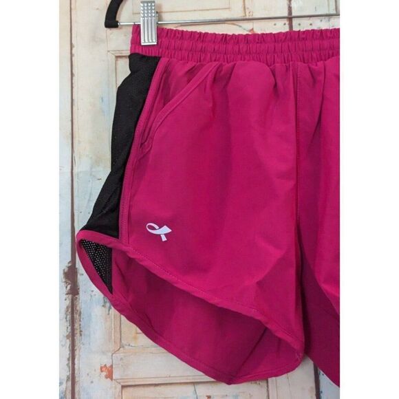 Anngoti Womens Size S Pink Elastic Waist Running Training Athletic Shorts - Picture 4 of 13